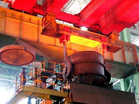 Heavy Duty 74 / 20t Double Girder Overhead Foundry Crane สำหรับการผลิตเหล็ก