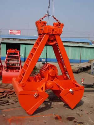 0.5m³ - 10m³ Four Rope Grab Bucket การขุดลอกเชิงกลแบบประหยัดพลังงาน