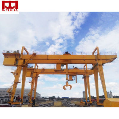 MZ Type Double Girder Goliath Gantry Crane ขนาด 20 ตันพร้อมตัวคว้า