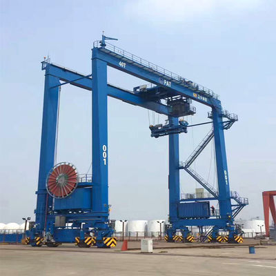 คอนเทนเนอร์พอร์ทัลแบบกำหนดเอง Rtg Gantry Crane ยางยาง A8 30t
