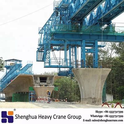 CE Erection Full Beam Launcher Crane 600T Bridge Girder Launching Machine