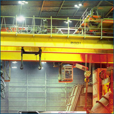 โรงงานหล่อ 25 ตัน Double - Beam Bridge Crane สำหรับการหล่อและเหล็ก