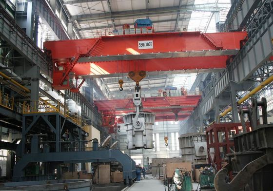 Heavy Duty 120 T อุตสาหกรรมโลหการหล่อเครนสะพานคานคู่