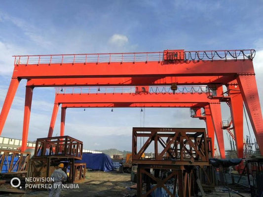 100t MG Type Double Girder A Frame Gantry Crane พร้อมรอกไฟฟ้า 7.5m ~ 35m Span