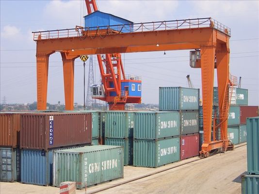45ton 65ton ยางยางอัตโนมัติโครงสำหรับตั้งสิ่งของเครน 380v ยางโครงสำหรับตั้งสิ่งของเครน
