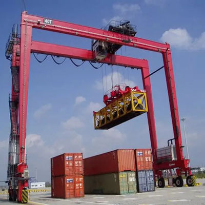 Heavy Duty Container Rubber Tyre Gantry Crane สำหรับการยกตู้คอนเทนเนอร์ 35t 40.5t