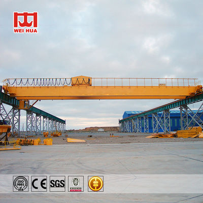 A5-A8 เครนเหนือศีรษะคานคู่ขนาด 20 ตันประเภท QD พร้อมรถเข็นกว้านเปิด