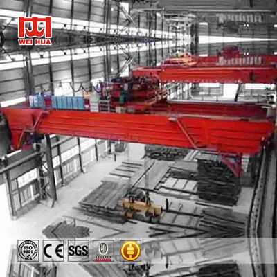 30 ตัน ไฟฟ้าถังรถไฟฟ้าภาระหนักเครนบนหัว QD Double Beam Bridge Crane