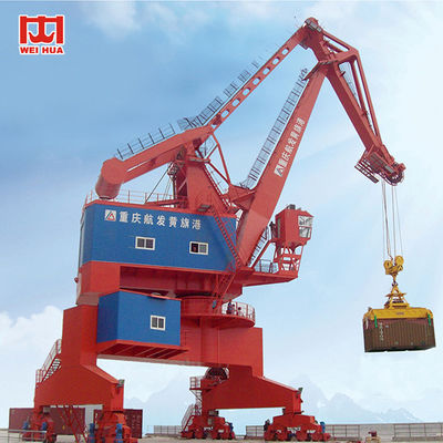 40 ตัน - 60 ตัน Lattice Boom Harbour Portal Jib Crane Cabin Control