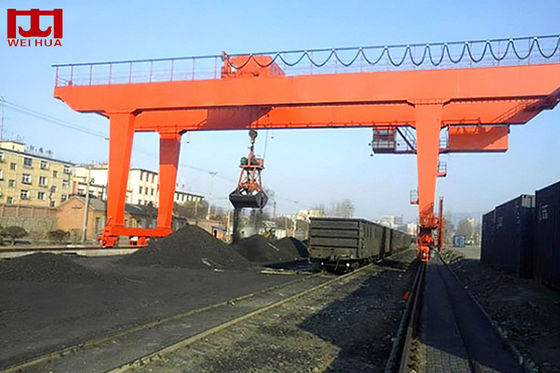 MZ Type Double Girder Goliath Gantry Crane ขนาด 20 ตันพร้อมตัวคว้า