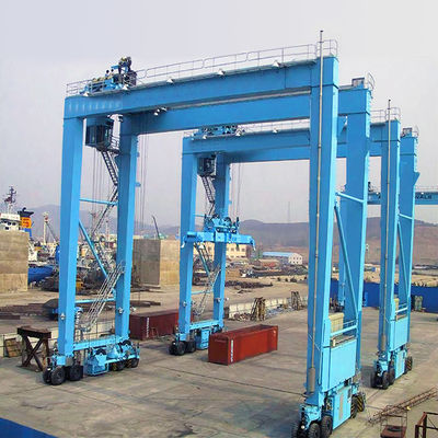 กลไกการยก 35t RTG Gantry Crane พร้อมยาง