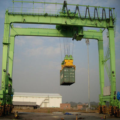 30M Container Rtg Gantry Crane รีโมทคอนโทรลไร้สาย