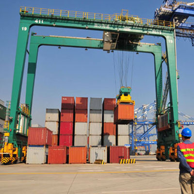 30M Container Rtg Gantry Crane รีโมทคอนโทรลไร้สาย